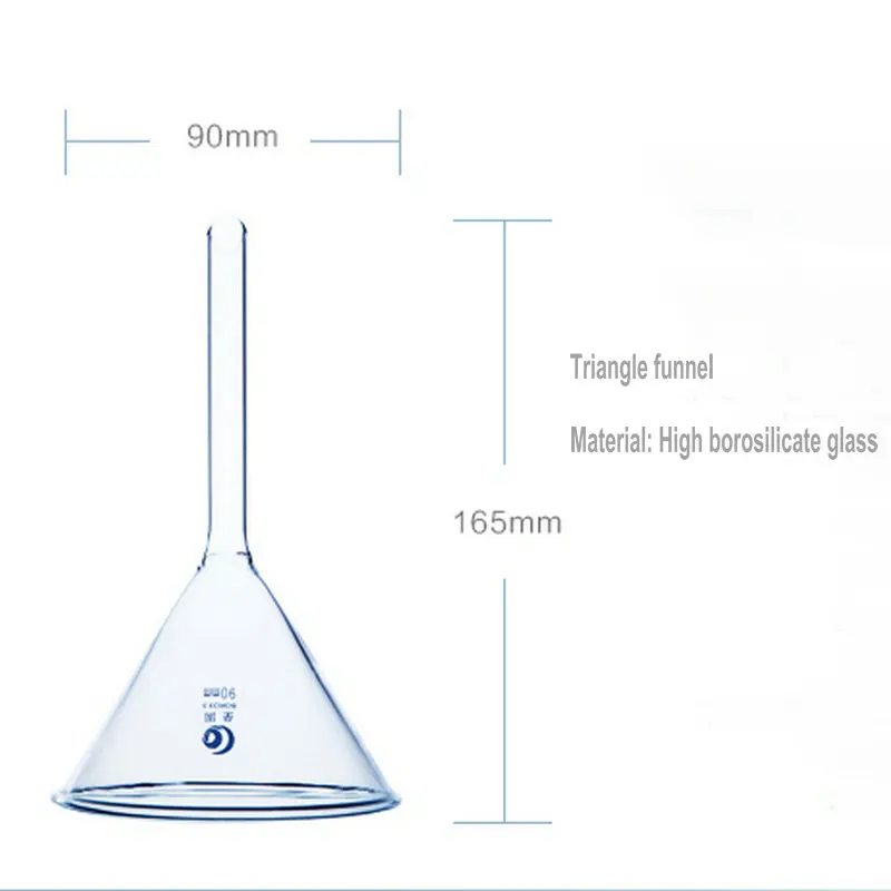 1 шт. лабораторная треугольная Стеклянная Воронка 90 мм|Воронка| |