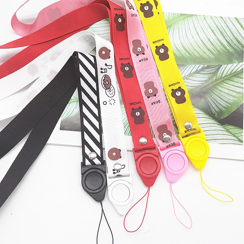 1 шт. милый мультфильм шеи ремень шнурок для ключей ID карты мобильный телефон