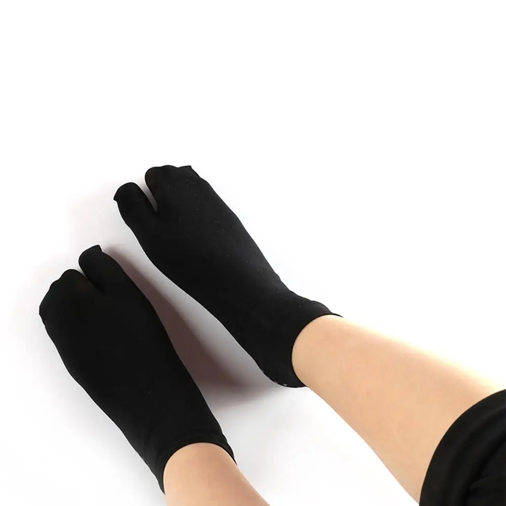 Нескользящие Шелковые Дамские сетчатые Дышащие носки с двумя пальцами шлепанцы