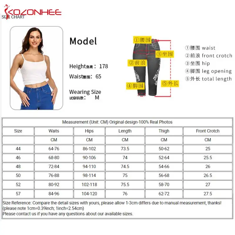 

Embroidery Stretch capri Jeans With High Waist For Women Elasticity Tight Pencil Jeans Pants For Female #38