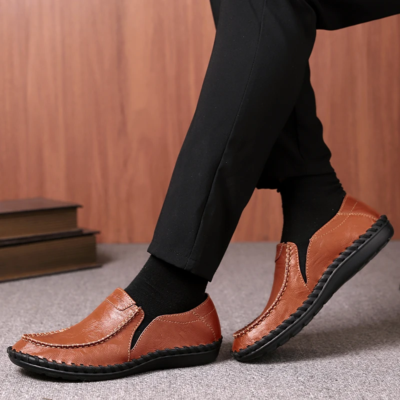 

Summer loafers men leather shoes outdoor fashion men's casual shoes tail bone leather men's shoes men loafers chaussure homme