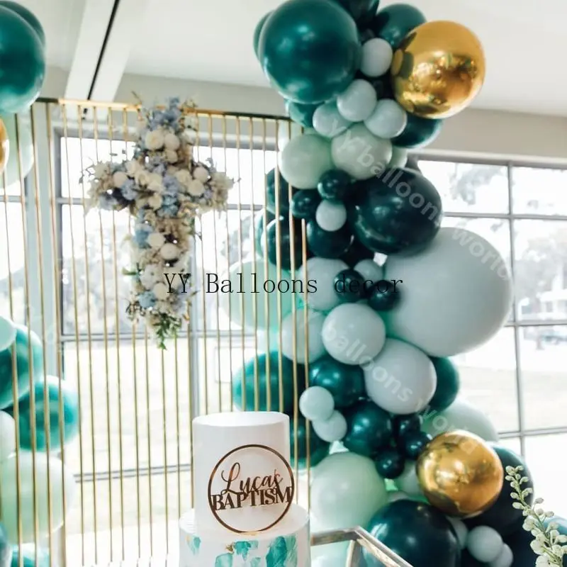 218 шт s арочный комплект слой Maca Tiffany синий пастельный латекс Темно-Зеленый День