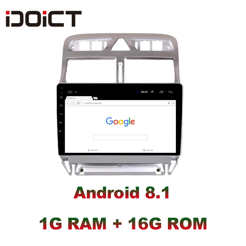 IDOICT Android 9 1 2.5D автомобильный DVD плеер GPS навигация Мультимедиа для peugeot 307 307CC 307SW