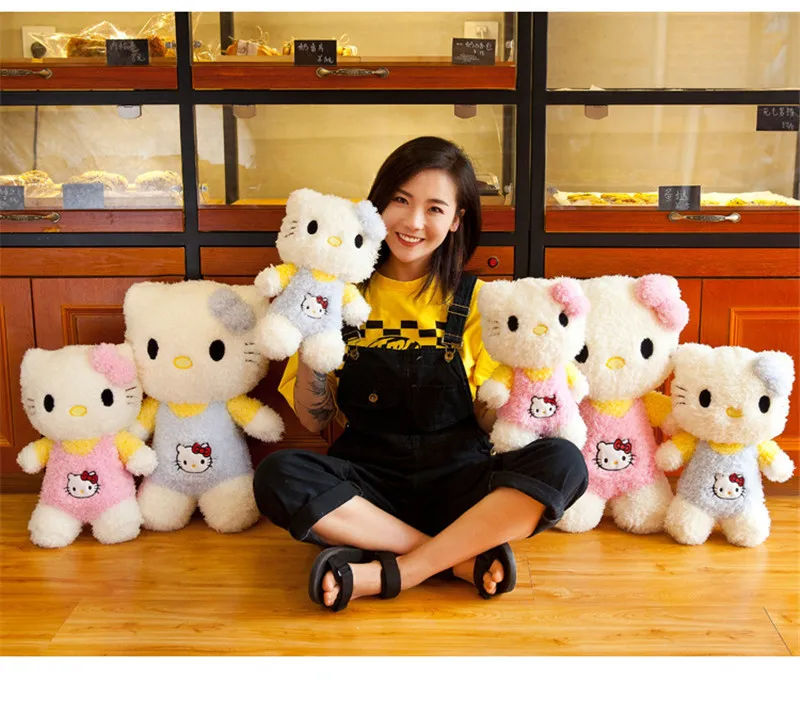 30-60 см Kawaii стоячие коты мягкие Мультяшные аниме плюшевые игрушки милые куклы для малышей, милая Подушка для детей, подарки для детей