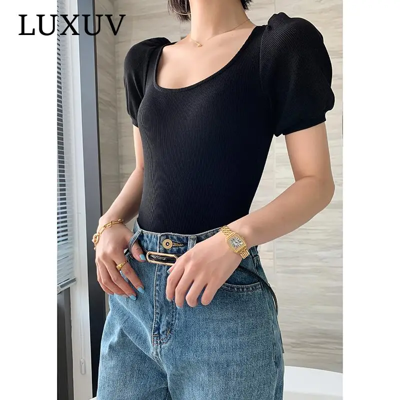 LUXUV Women's Jumpsuit Summer Clothing Monkeys Casual Playsuit Combinations Overalls Bodysuit Short Suit Swimming Clothes Y2k