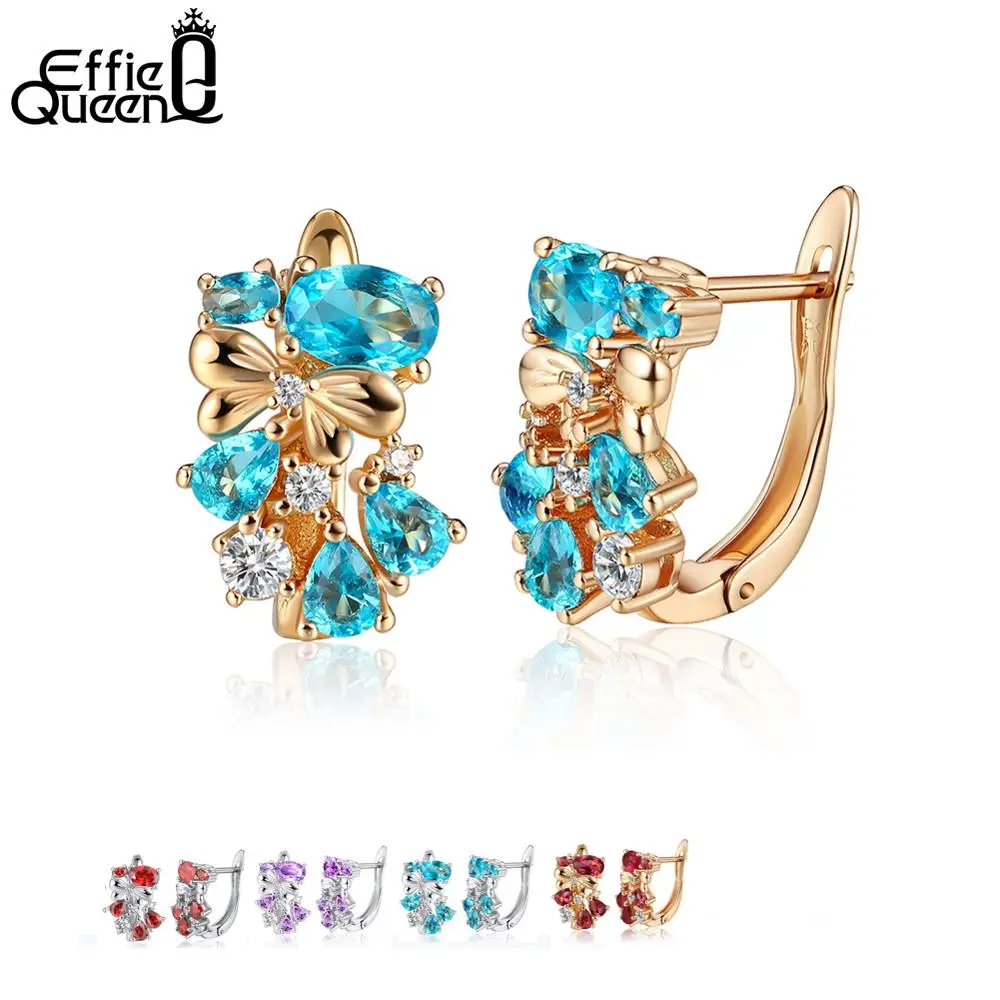Effie Queen инкрустированные 2019 летние ювелирные изделия из золота Цвет серьги