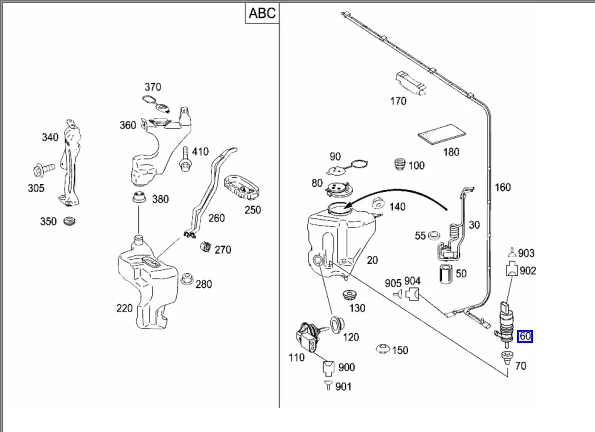 

Wiper Spray Motor for Mercedes-Benz W220W221 S300 S320 S350 S500 S600 C200 E260 Spray Pump