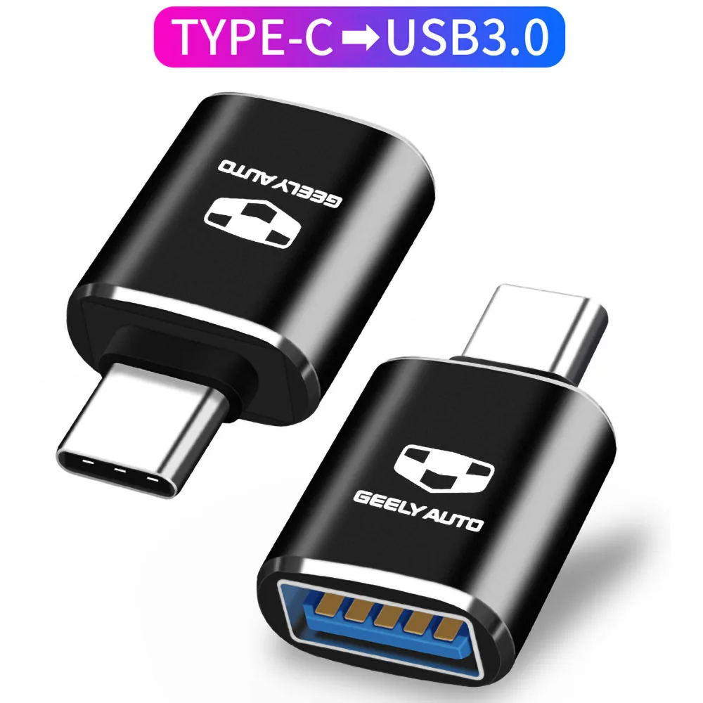

Type C To USB3.0 Adapter OTG Converter For Huawei Xiaomi Samsung Mini USB-C TO USB For geely ec7 ec8 ck atlas ck2 ck3 gt gc9
