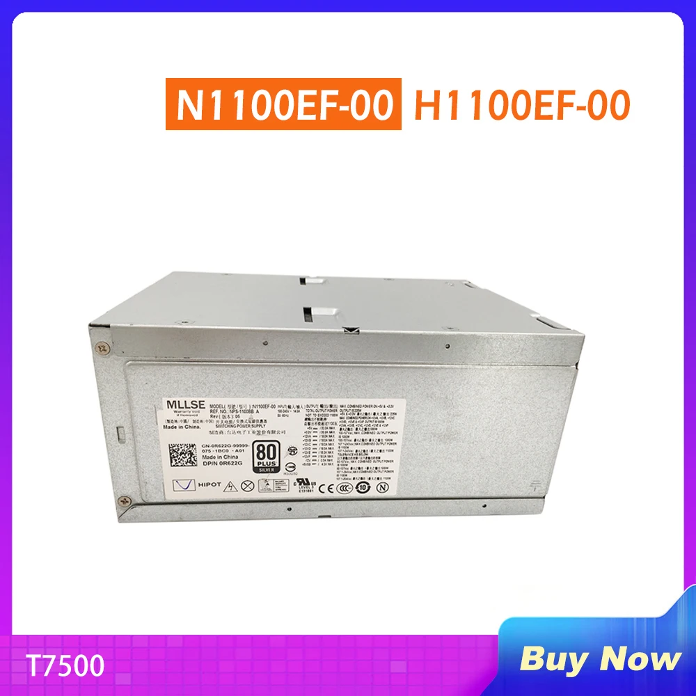 Питание для DELL T7500 N1100EF-00 0R622G G821T 0G821T H1100EF-00 NPS-1100BB 1100W полностью протестирована
