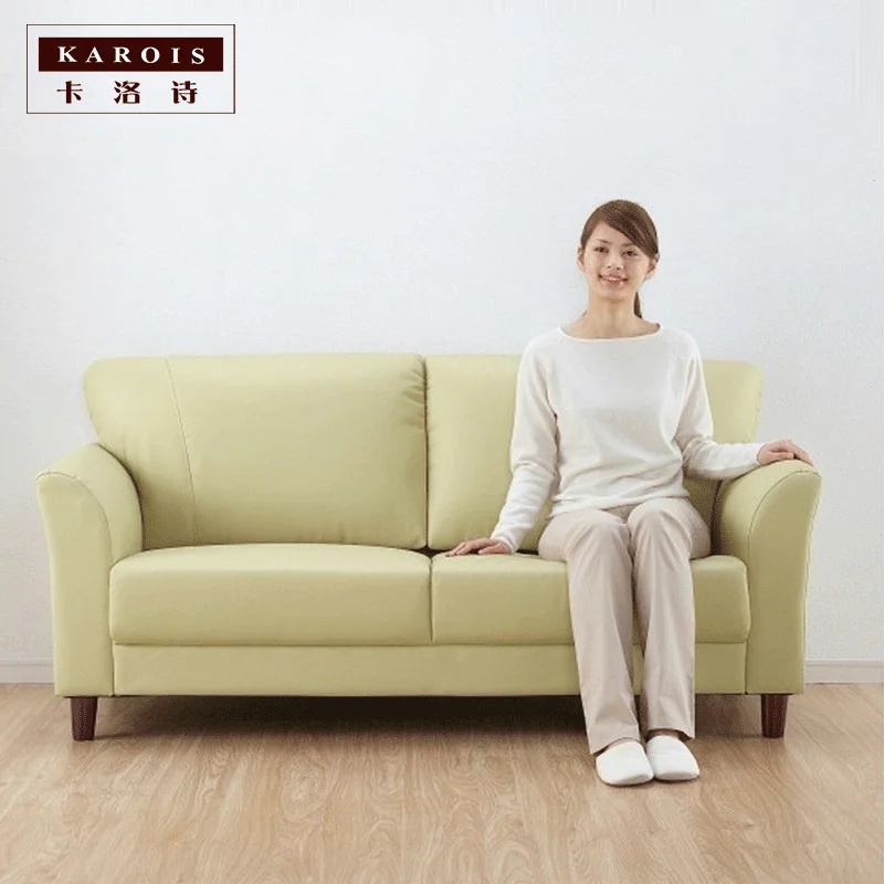 Скандинавские гостиной кожаный художественный диван Кафе Досуг маленькая