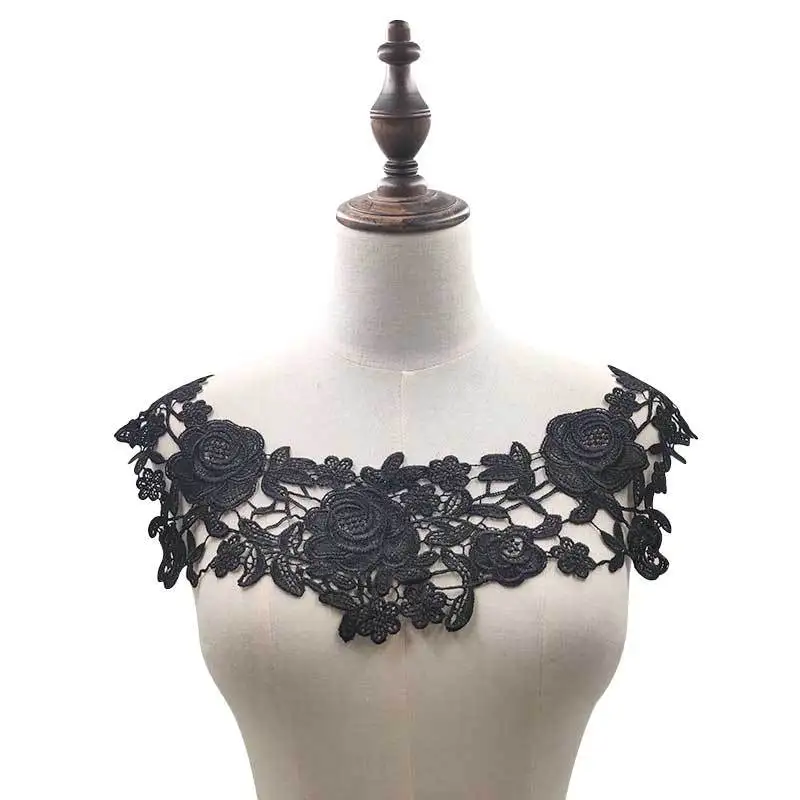 Водорастворимый кружевной воротник Цветочная вышивка корсажный цветок
