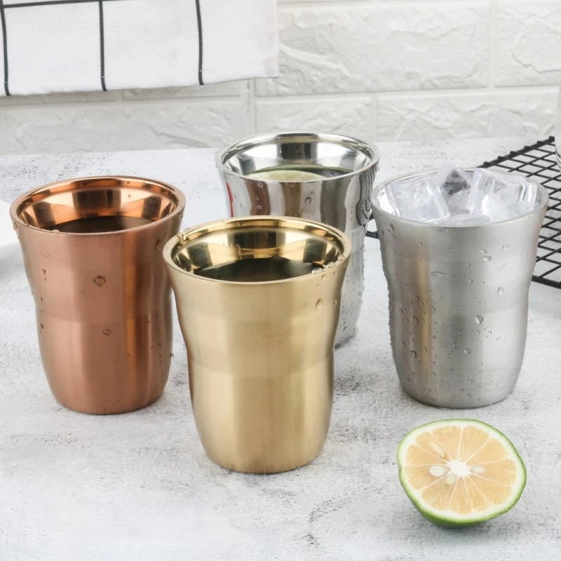 

Eco-Friendly Stainless Steel Water Wine Drinking Milk Beer Coffee Tea Cups