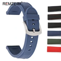silicone watchband 18mm 20mm 22mm 24mm green blue sport strap quick release rubber replacement men women smart watch bracelet