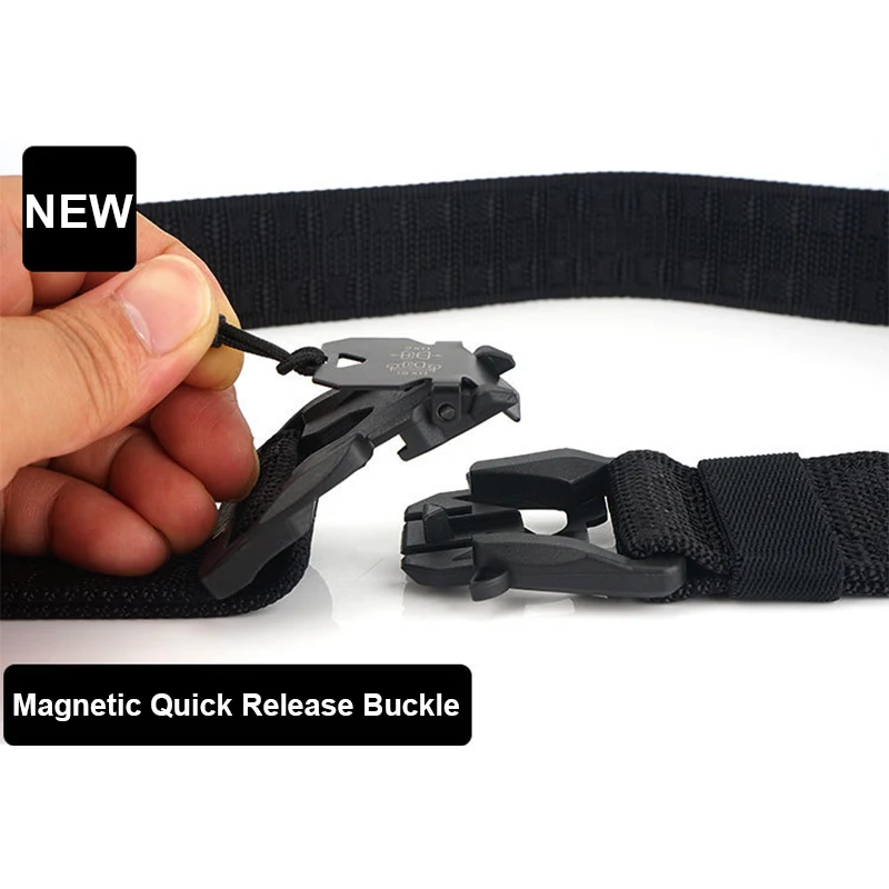 

2021 gift Genuine Tactical Belt Hard PC Quick Release Magnetic Buckle Military Belt Soft Real Nylon Sports Accessories