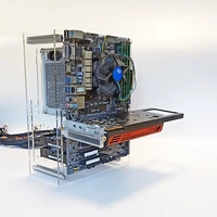 open chassis atx transparent personality chassis vertical horizontal case water cooled air cooled computer mainframe desktop