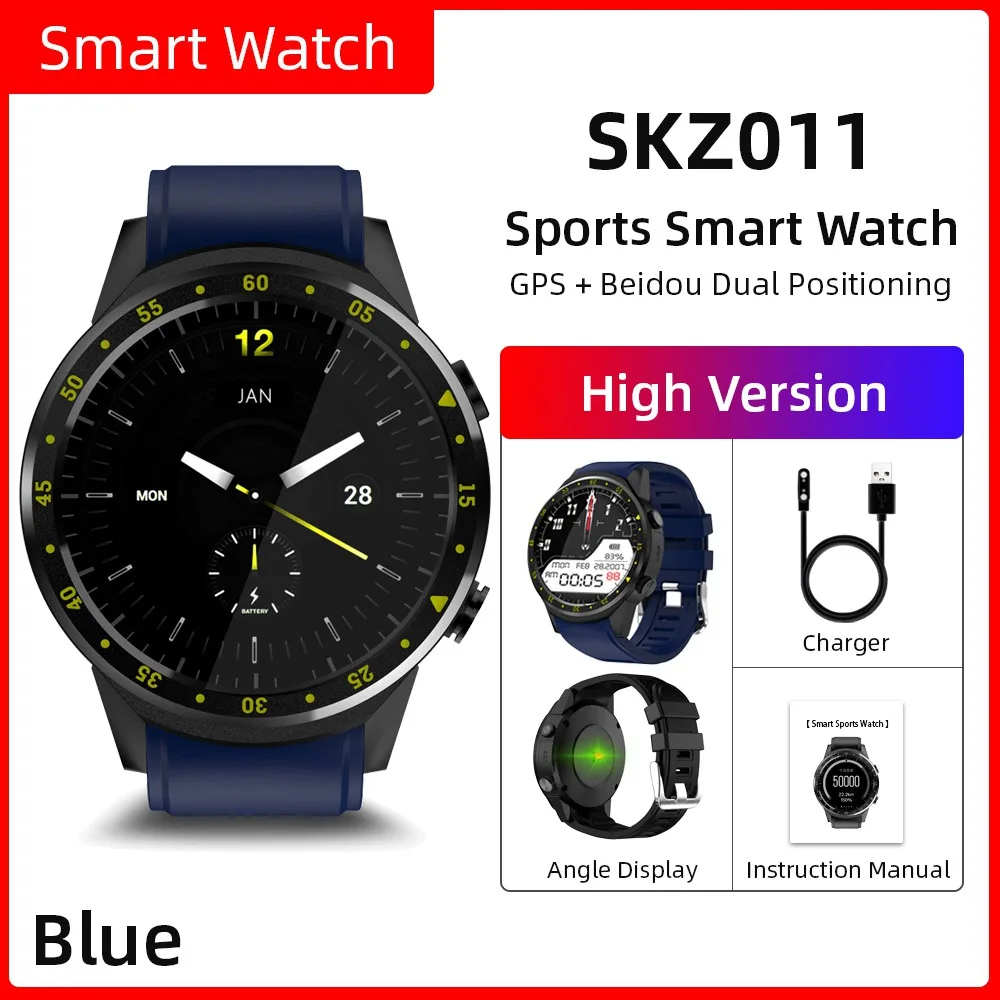 

GPS Smart Watch Men Women Compass Altitude Monitoring Heart Rate Step Count Call Alarm Call Reminder Intelligent Round Bracelet