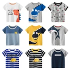 Детская футболка с изображением животных из мультфильмов, для маленьких мальчиков и девочек, детская хлопковая летняя одежда с короткими рукавами, футболка с принтом, новинка 2021 года, топы для малышей