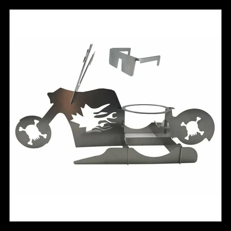 

Portable Chicken Stand Beer American Motorcycle Bbq Stainless Steel Rack With Glasses Indoor Outdoor Use Camping Accesorios