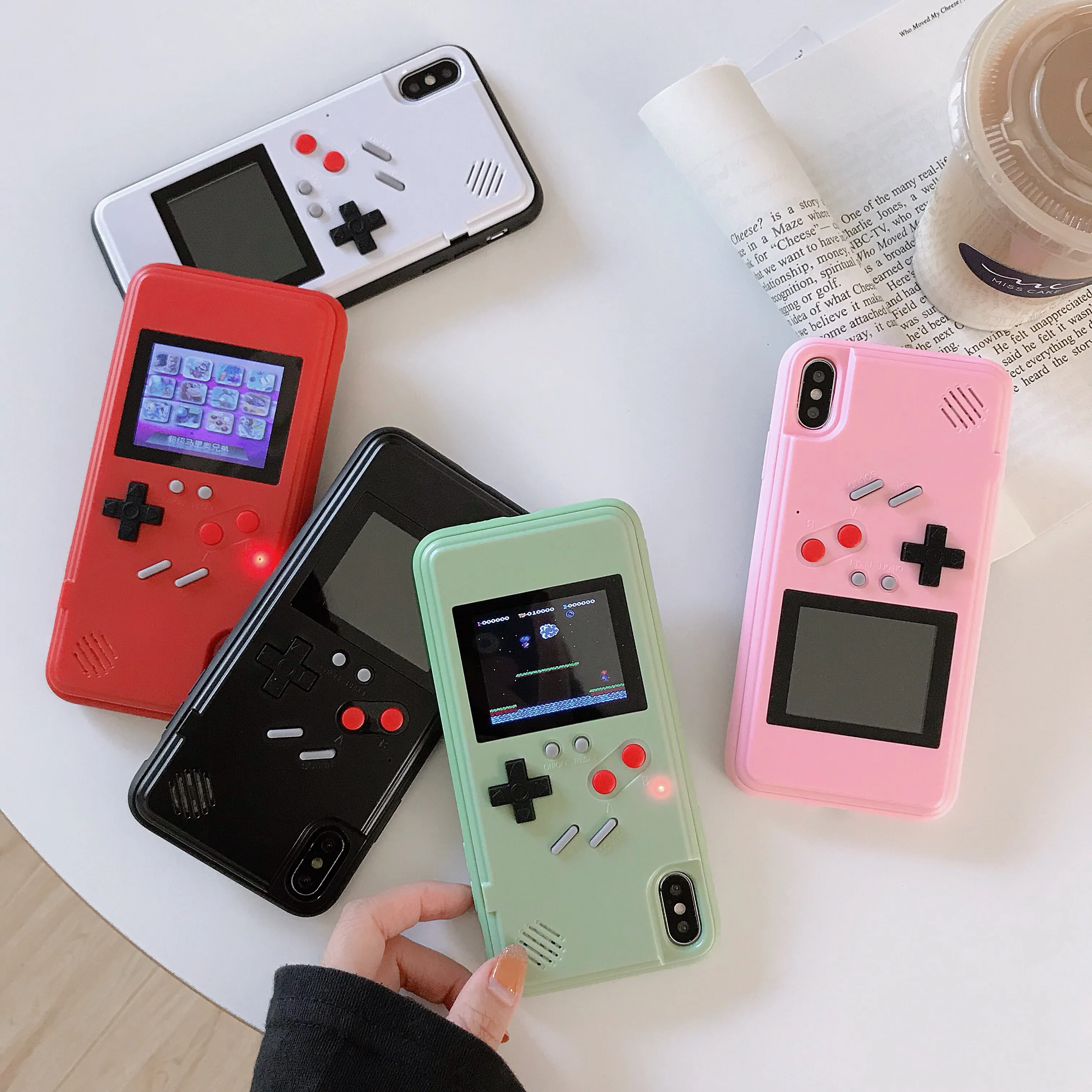 Силиконовый ударопрочный чехол для игры PSP iPhone 11 Pro MAX с мультяшным принтом Gameboy X XR