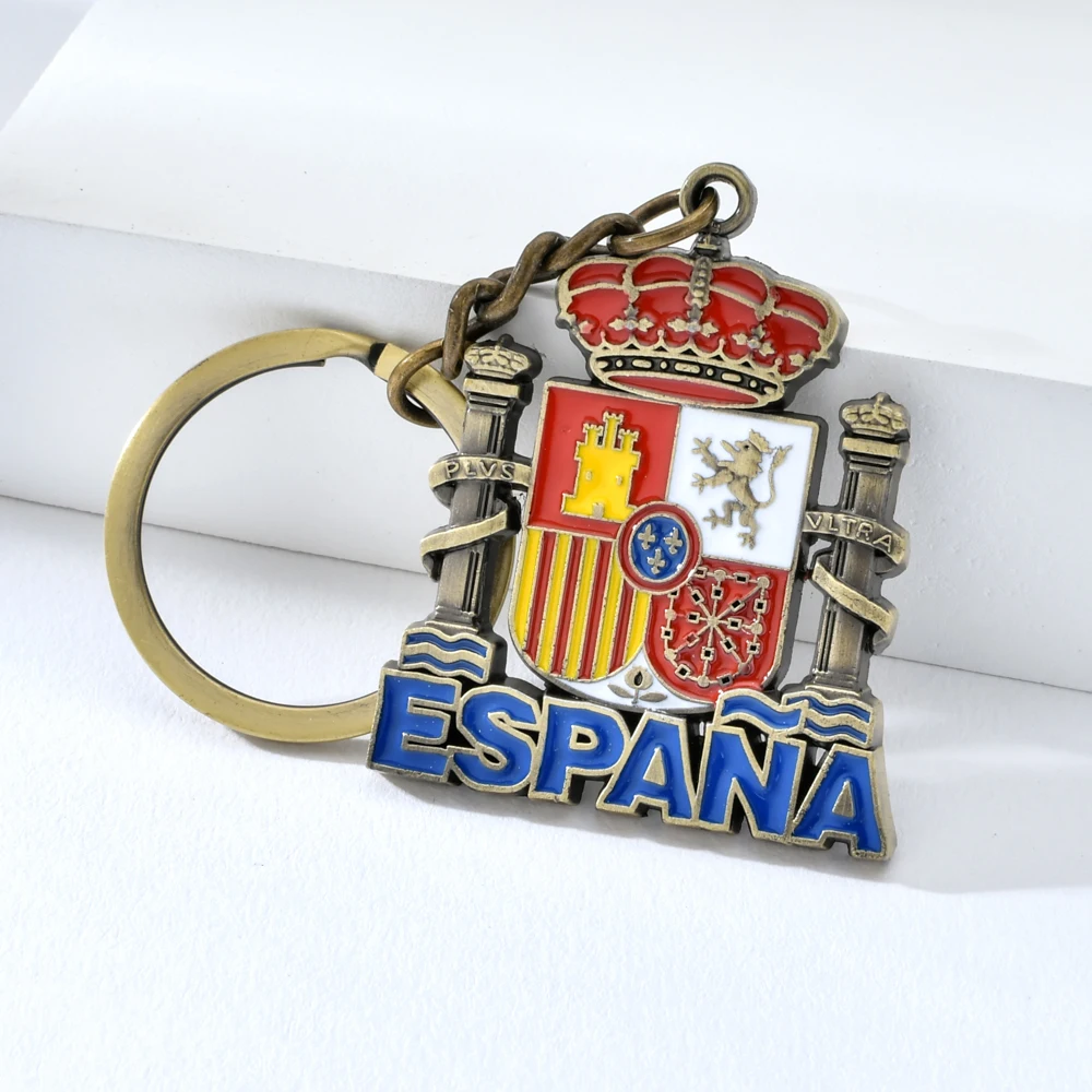 Vicney новейшая испанская эмблема брелок синий цвет ESPANA винтажный стильный брелок для мужчин и женщин Испания сувенир из поездки подарок другу