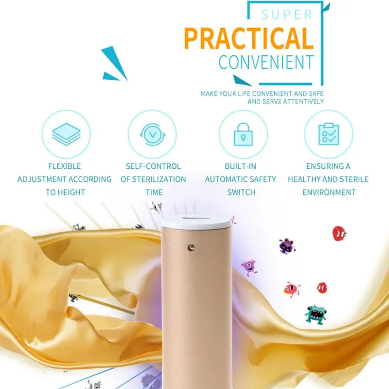 

Rechargeable UV Germicidal Lamp Disinfection Lamp Handheld Underwear Baby Pacifier Disinfection Lamp UVC Germicidal Rod