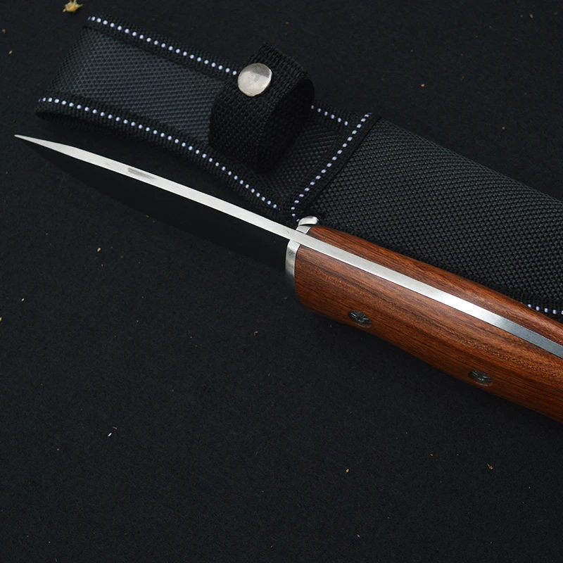 Тактический карманный нож Bk 440C резец с фиксированным клинком деревянной ручкой