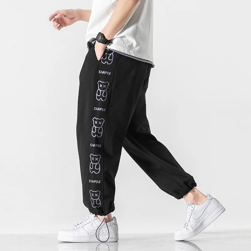 

Men's Joggers Leggings Pants Man Black Cotton Comfortable Pant Summer Casual Streetwear Loose Trouser Japanese Trendy Sweatpants