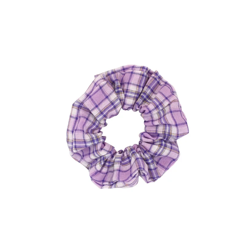 Резинка для волос Женская в клетку винтажная эластичная заколка с цветочным