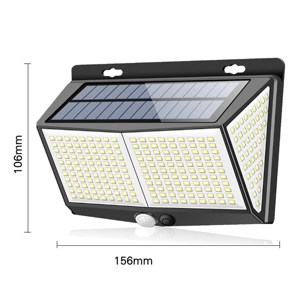 

288 LED Solar Powered Outdoor Garden Motion Sensor Wall Lamp 6500-7000K Light Color Temperature Outdoor Lighting For Garden Yard