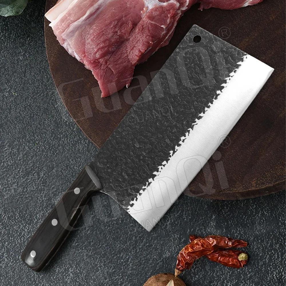Качественный кухонный нож ручной работы с узором китайские кухонные ножи