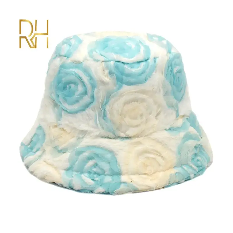 Теплая Бархатная Рыбацкая Кепка с надписью осенне зимняя Панама принтом Женская