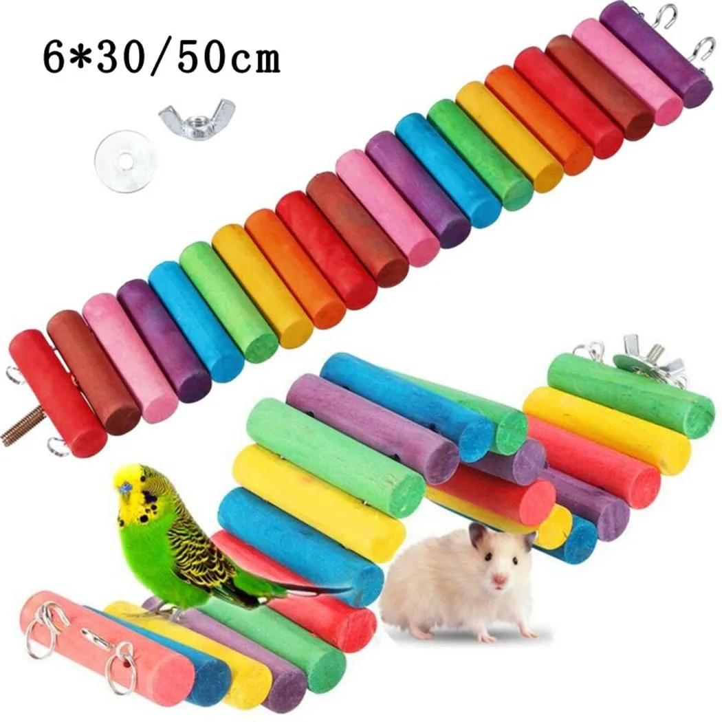 

Colorful Pet Ladder Bridge Funny Gerbil Hamster Parrot Rat Rodent Stair