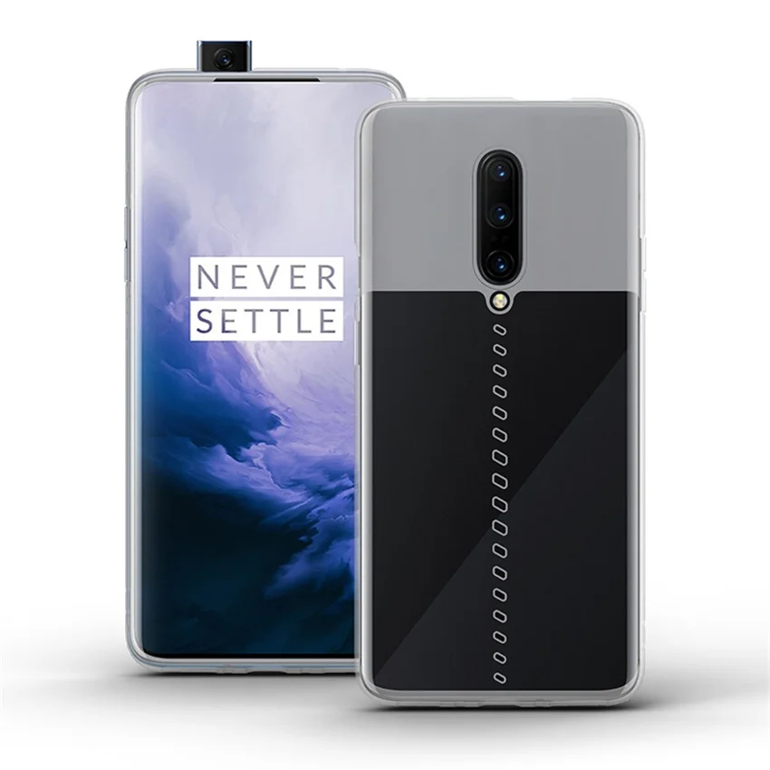 Чехол для Oneplus 7 Pro прозрачный мягкий Силиконовый противоударный чехол с полным