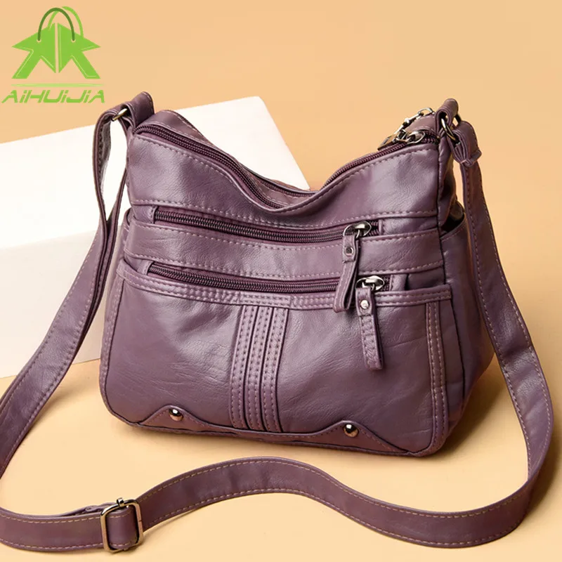 

Fashion Brand Women's Bag Pu Leather Messenger Bag High Quality 2021 New Designer Shoulder Bags Simplicity Handbag for Women