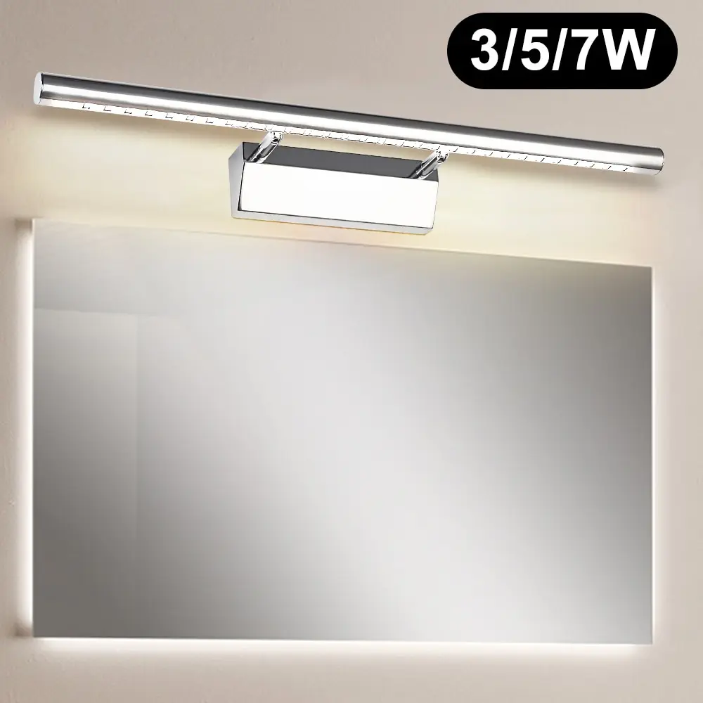 3 Вт/5 Вт/7 Вт светодиодный настенный светильник Зеркало для ванной комнаты теплый