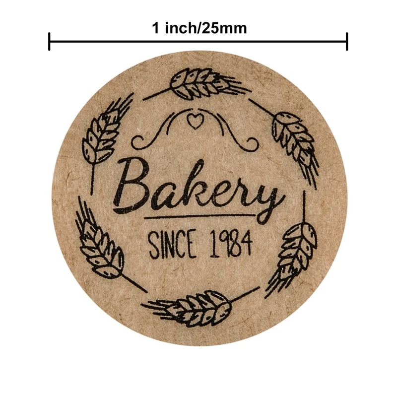 500 шт/рулон крафт хлебобулочная Пшеница с 1984 года наклейки ручной работы бирки