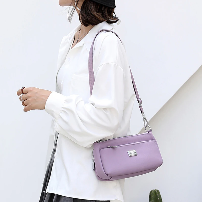 

2021 повседневные однотонные женские сумки, роскошная дизайнерская сумка через плечо, нейлоновая женская сумка-мессенджер, женская сумка