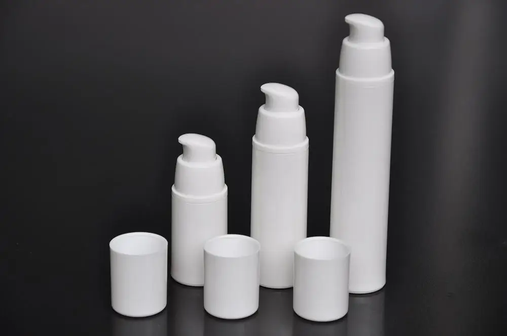 

50ml white airless vacuum pump bottle for lotion emulsion serum essence whitening liquid foundation skin care cosmetic packing