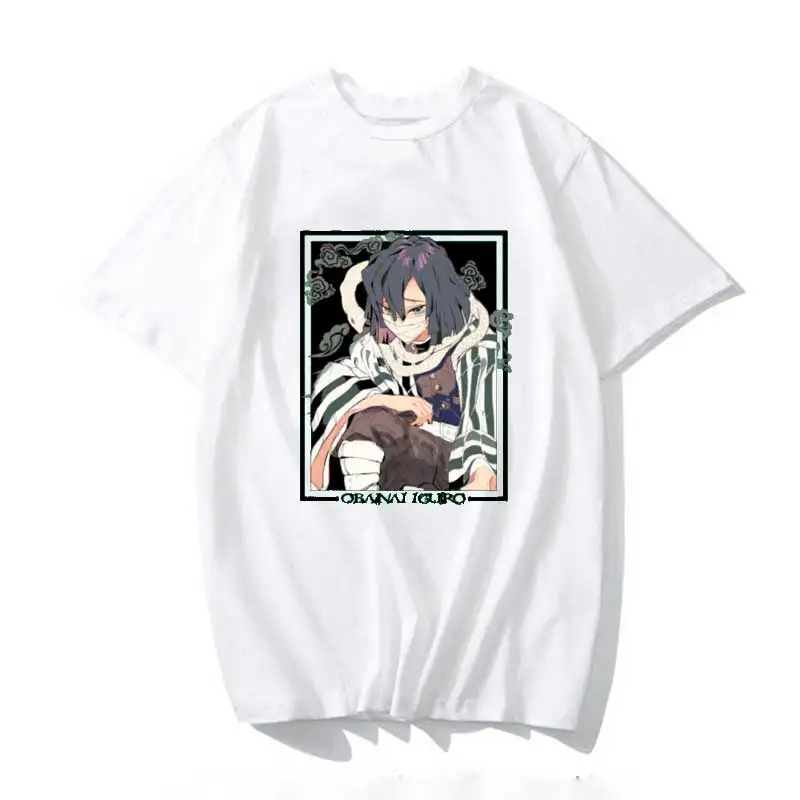 

Футболка Kimetsu No Yaiba Obanai Iguro Мужская, милые летние топы, Мультяшные футболки с рисунком каратэ, футболка унисекс в стиле Харадзюку