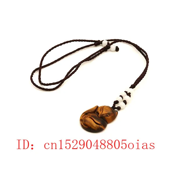 Натуральный китайский Нефритовый камень подвеска в виде лисы ожерелье с