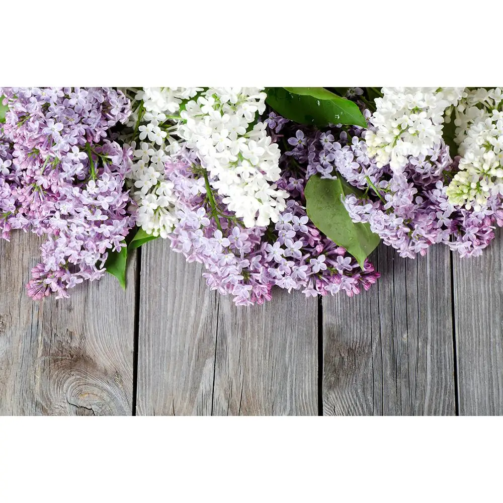 

SHUOZHIKE Vinyl Custom Photography Backdrops Prop Flower and Wooden Planks Theme Photography Background 200309HK-004