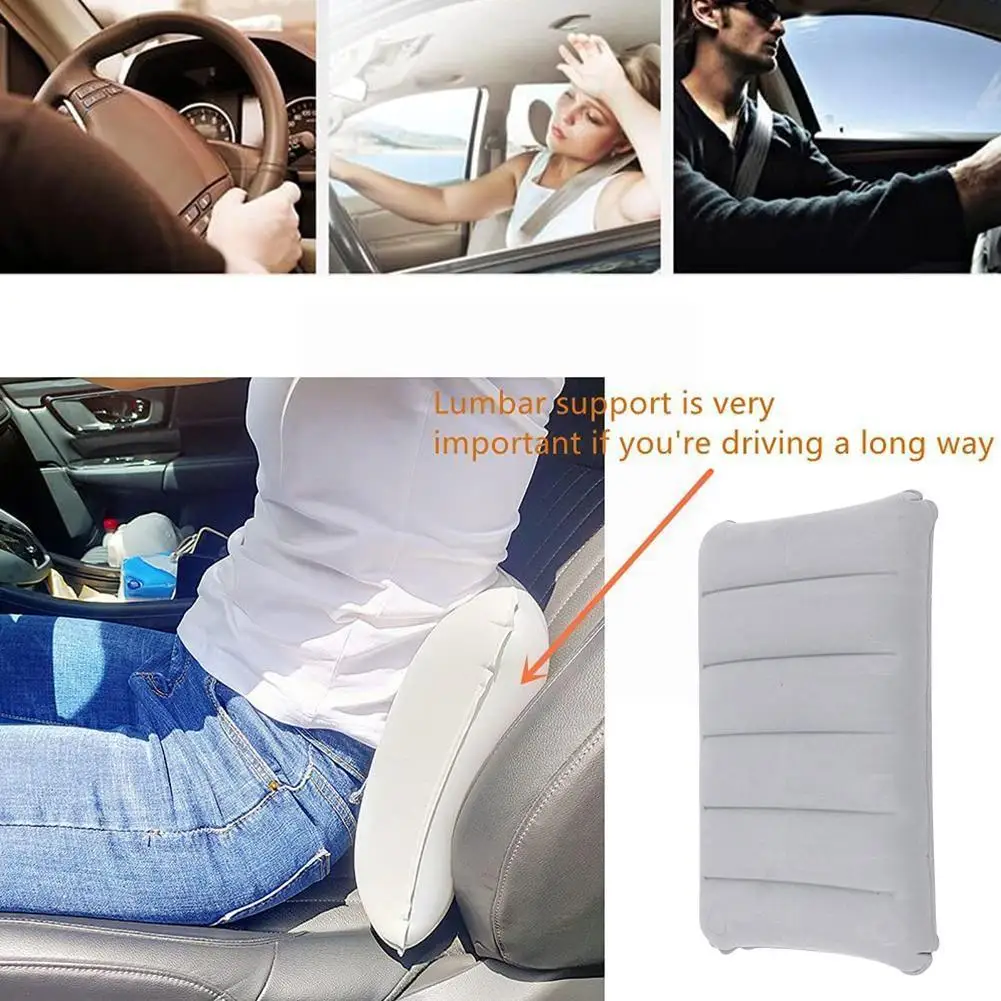 

Soft Backrest Pillow PVC Inflatable Body Rest Pillow Recliner Relaxing Cushion Tool Air Pad Back Home Office Travel Cushion W1V0