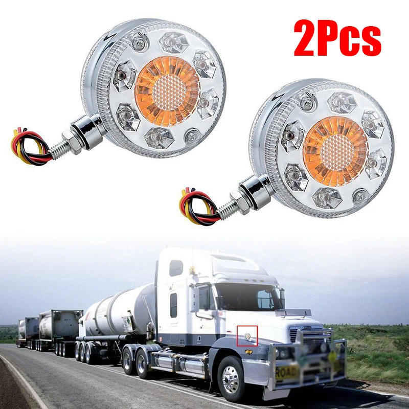2pcs Truck Double Face Turn Signal Brake Lamps 12W Waterproof Fender LED Lights | Автомобили и мотоциклы