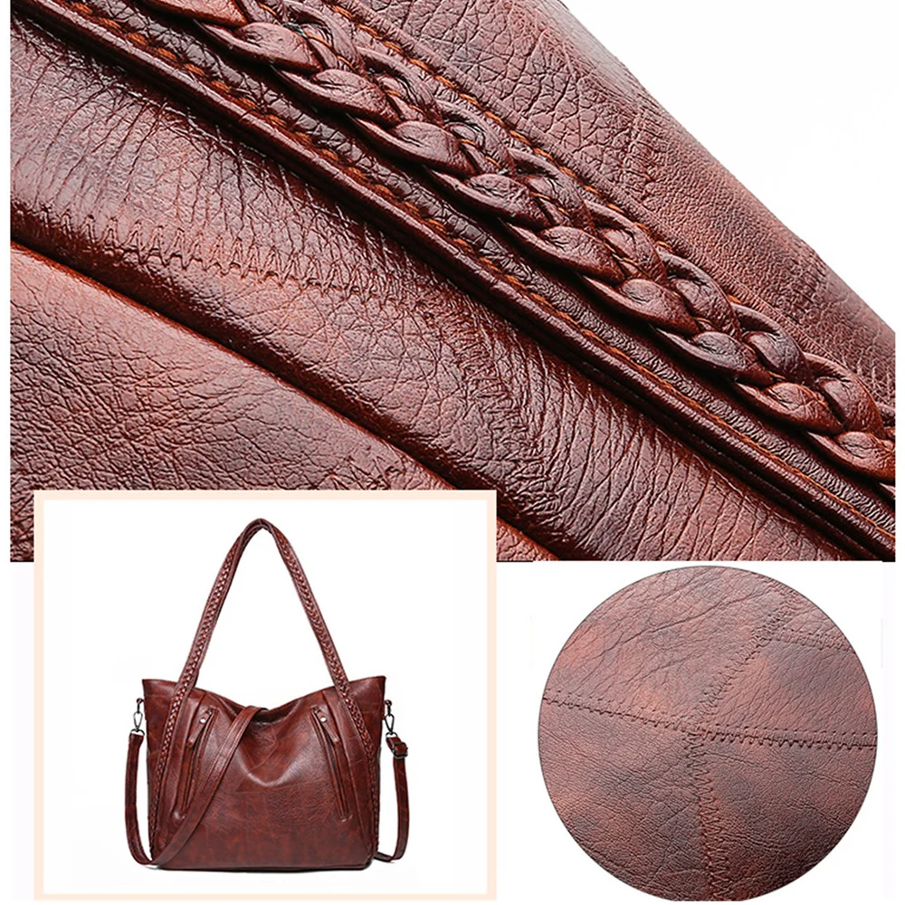 Роскошные винтажные сумочки модная плетеная мягкая кожаная женская сумка