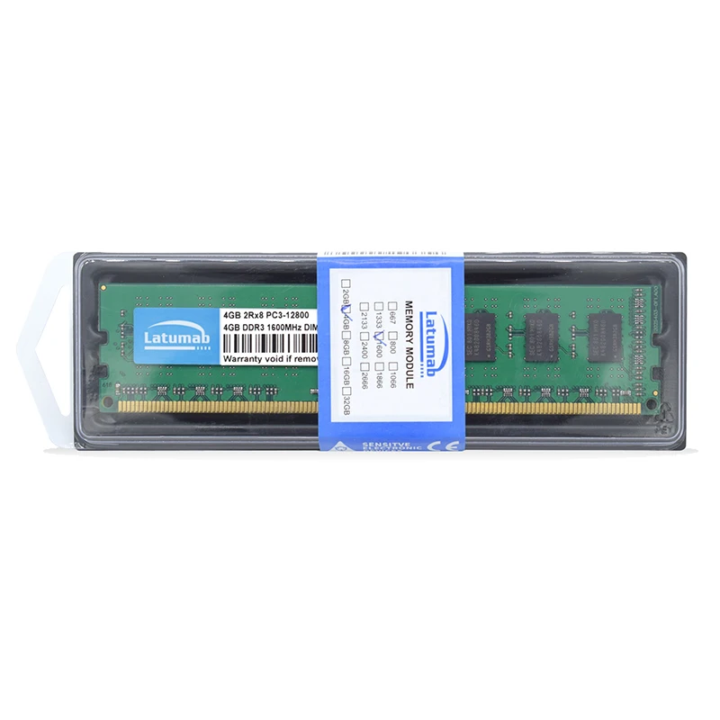 Память для настольного ПК Latumab 4 ГБ 8 DDR3 1600 МГц 1066 PC3 12800 8500 Dimm ОЗУ 240 контактов 1 5 в