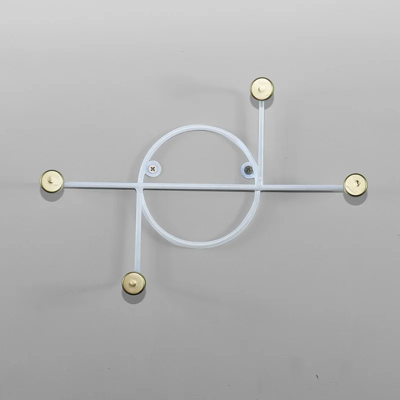 

2021 New Creative Clothes Hook Wall Hanging Modern Minimalist Home Geometric Metal Crafts Pendant marshall key holder