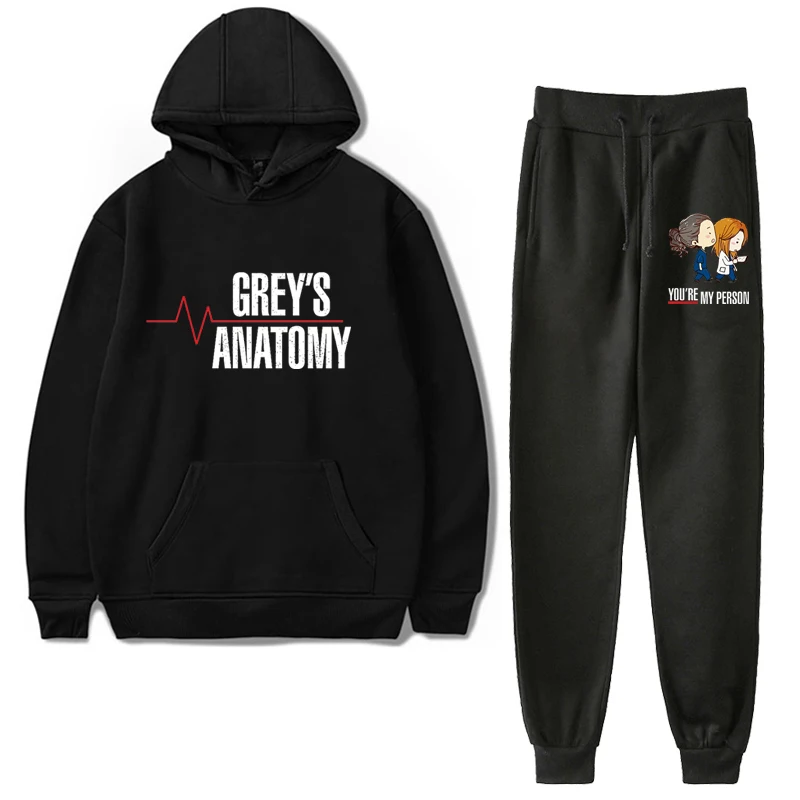 

Its A Beautiful Day To Save Lives Tracksuit Hoodies+Pants Jogging Sweatpants Sets Tumblr Greys Anatomy Gift Jogger Sports Suit