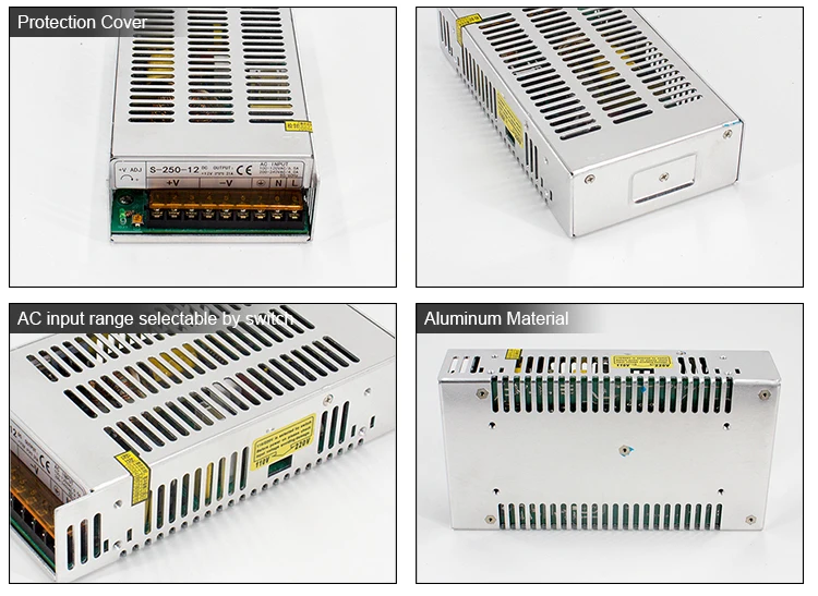 110 v/220 В переменного тока до 12 v 20a dc преобразователь 12 вольтов универсальное регулируемое 250w СИД дисплей экран блок питания