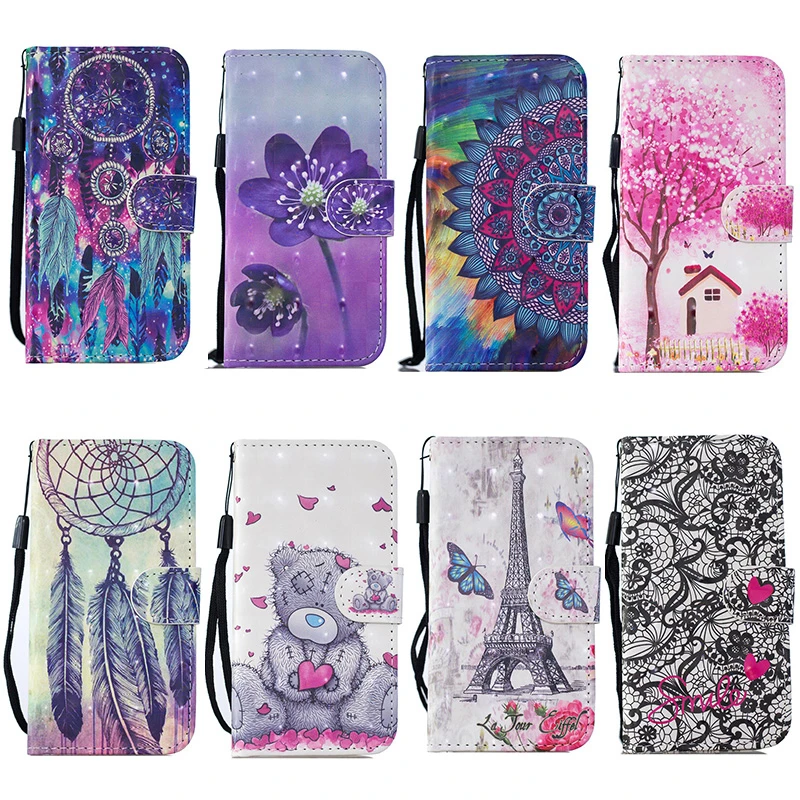 

Butterfly Leather Wallet Flip Case For Motorola G6 G7 Plus Case For Funda Moto Z3 E5 Play GO Cover Stand Book G7Play Phone Cases