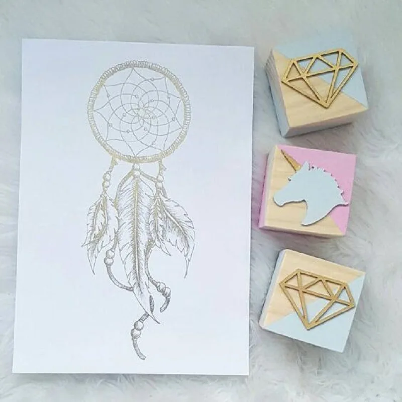 3 предмета в комплекте Лебедь алмазов Единорог Корона любви деревянный куб из